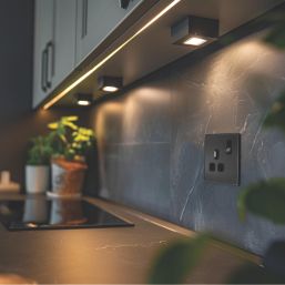 British General Evolve 13A 1-Gang SP Switched Socket Black Chrome  with Black Inserts