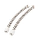 Hep2O Push-Fit Flexible Tap Connectors 15mm x 1/2" x 300mm 2 Pack