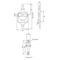 Fab & Fix Classic Door Knocker Polished Chrome 76mm x 162mm