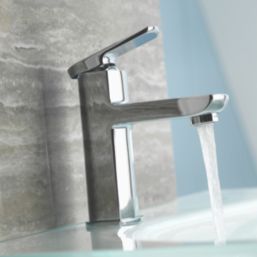 Aqualisa Downtown Chrome 147mm Standard Lever Mono Basin Pillar Tap  With Clicker Waste
