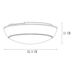 LAP Quiritis Indoor Round LED Bulkhead White 10W 1200lm
