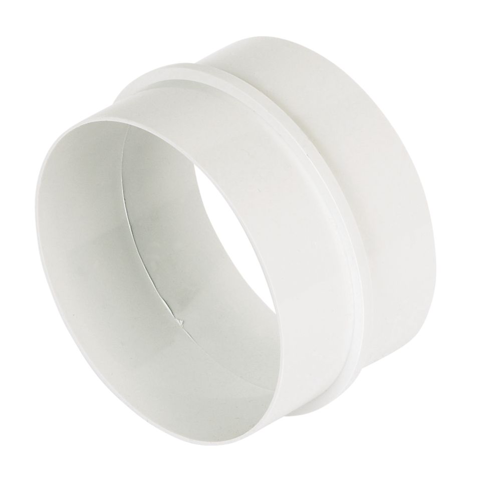 Manrose Round Pipe Connector White 100mm Screwfix