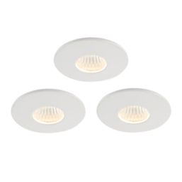 Saxby Vega Round LED Micro Downlights Matt White 12W 240lm 3 Pack