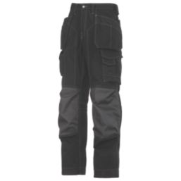 Snickers 3223 Floorlayer Work Trousers Black 35" W 32" L