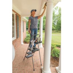 Werner Steel 3 Step 730mm Folding Step Stool With Platform