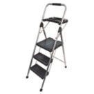 Werner Steel 3 Step 730mm Folding Step Stool With Platform