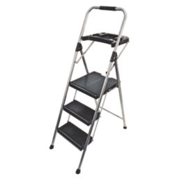 Werner Steel 3 Step 730mm Folding Step Stool With Platform