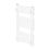 Flomasta Flat Bar 800mm x 400mm 1075BTU White Vertical Designer Radiator