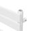 Flomasta Flat Bar 800mm x 400mm 1075BTU White Vertical Designer Radiator