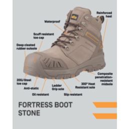 Site Fortress 2.0 Size 8  Stone Waterproof Steel Toe Cap Safety Boots