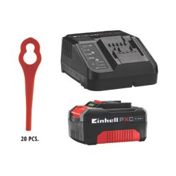 Einhell GE-CM 18/33-3 Li Set UK 18V 1 x 4.0Ah Li-Ion Power X-Change Brushless Cordless Lawn Mower & Grass Trimmer Kit