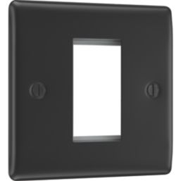 British General Nexus Metal 1-Module Modular Faceplate Matt Black