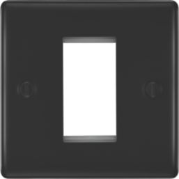 British General Nexus Metal 1-Module Modular Faceplate Matt Black