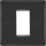 British General Nexus Metal 1-Module Modular Faceplate Matt Black