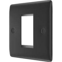 British General Nexus Metal 1-Module Modular Faceplate Matt Black