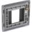 British General Nexus Metal 1-Module Modular Faceplate Matt Black