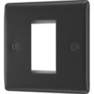 British General Nexus Metal 1-Module Modular Faceplate Matt Black