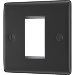 British General Nexus Metal 1-Module Modular Faceplate Matt Black