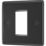 British General Nexus Metal 1-Module Modular Faceplate Matt Black