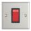 Contactum iConic 45A 1-Gang DP Control Switch Brushed Steel  with Black Inserts