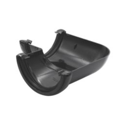 FloPlast  uPVC 90° Half Round Angle Black 112mm