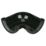 FloPlast  uPVC 90° Half Round Angle Black 112mm