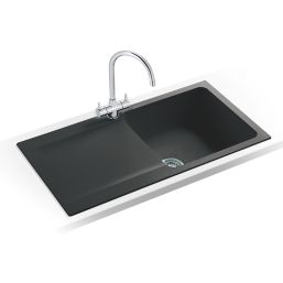 Franke Orion 1 Bowl Tectonite Inset Kitchen Sink Black Reversible 940 x 510mm