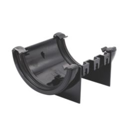 FloPlast  uPVC Half Round Union Bracket Black 112mm