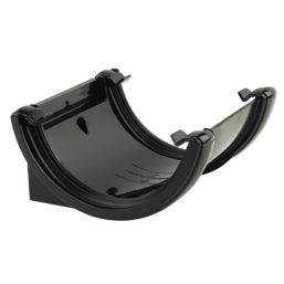FloPlast  uPVC Half Round Union Bracket Black 112mm
