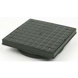 FloPlast Push-Fit Square Mini Access Chamber Cover & Frame 300mm