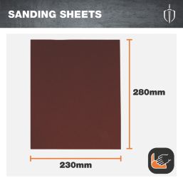 Magnusson  40/80/120/180 Grit Multi-Material Hand Sanding Sheets 280mm x 230mm 5 Pieces