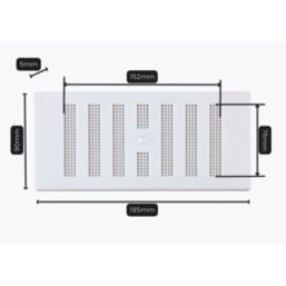 Map Vent Adjustable  Vent White 152mm x 76mm
