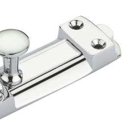 Smith & Locke Flat Door Bolt Polished Chrome 60mm