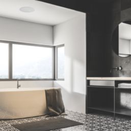 Lithe Audio 9" 50W RMS Wired or Wireless Bluetooth Ceiling Speaker Kit 30m White Grille