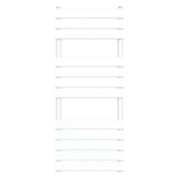 Flomasta Flat Bar 1200mm x 500mm 1897BTU White Vertical Designer Radiator