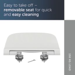 Ideal Standard i.life A Soft-Close with Quick-Release Toilet Seat & Cover Duraplast White