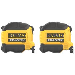 DEWALT DWHT38127-9 8m Tape Measure Set 2 Pack