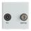 Contactum Media Modular Coaxial TV & F-Type Satellite Socket White