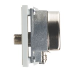 Contactum Media Modular Coaxial TV & F-Type Satellite Socket White