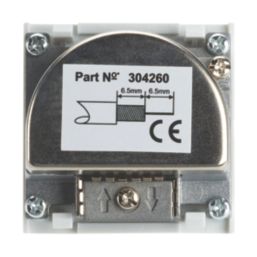 Contactum Media Modular Coaxial TV & F-Type Satellite Socket White