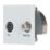 Contactum Media Modular Coaxial TV & F-Type Satellite Socket White