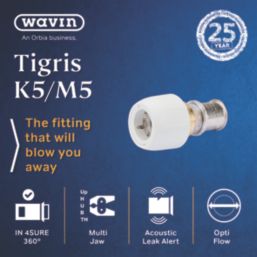 Wavin Tigris  Multi-Layer Composite Press-Fit Adapting Coupler to Hep2O 20mm x 22mm 10 Pack