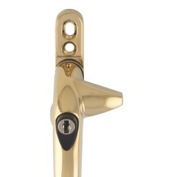 Smith & Locke  Left-Handed Cockspur Window Handle Polished Brass