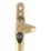 Smith & Locke  Left-Handed Cockspur Window Handle Polished Brass
