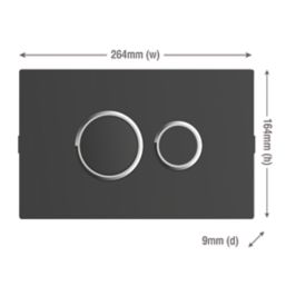 Fluidmaster  Dual-Flush Pneumatic Plate Matt Black