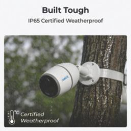 Reolink Go Series G330 Solar & Battery-Powered White Wireless 2K Outdoor Bullet 4G LTE Security Camera with Solar Panel
