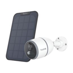 Reolink Go Series G330 Solar & Battery-Powered White Wireless 2K Outdoor Bullet 4G LTE Security Camera with Solar Panel