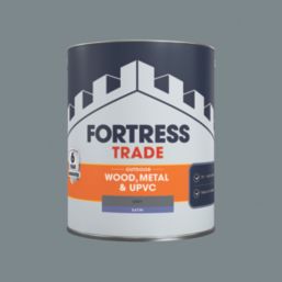 Fortress Trade 2.5Ltr Grey Satin Emulsion Multi-Surface Paint