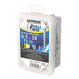 Optimaxx  TX Raised Self-Tapping Masonry Screws 6.5mm x 38mm 75 Pack