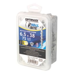 Optimaxx  TX Raised Self Tapping Masonry Screws 6.5mm x 38mm 75 Pack